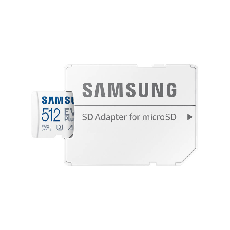 Карта памяті Samsung Evo Plus microSDXC 512GB UHS-I U3 V30 A2 + SD адаптер (MB-MC512SA/EU)