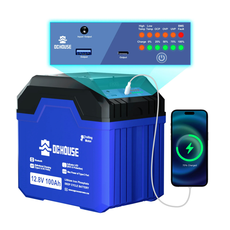 Акумулятор DC HOUSE LiFePO4 12.8V 100Ah Bluetooth Portable (ECO-LFP1210004)
