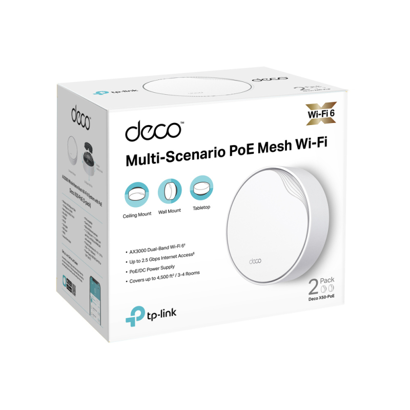 WI-FI система TP-Link Deco X50-PoE (2-pack)