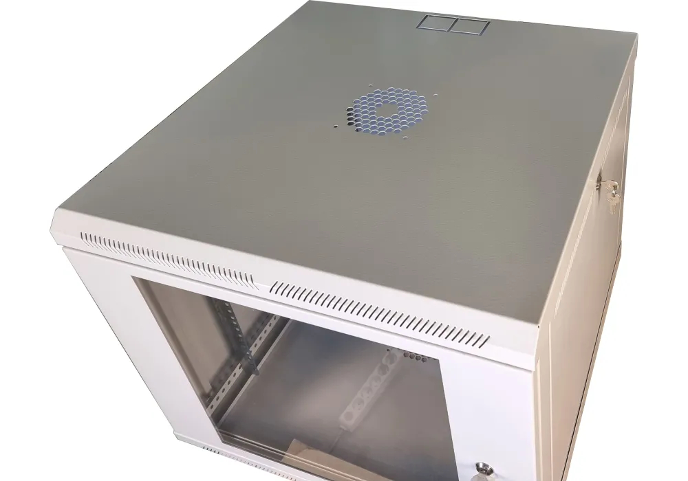 Шафа Vagos 19" 9U, настінна, двері акрил, сірий, (505х600х600)