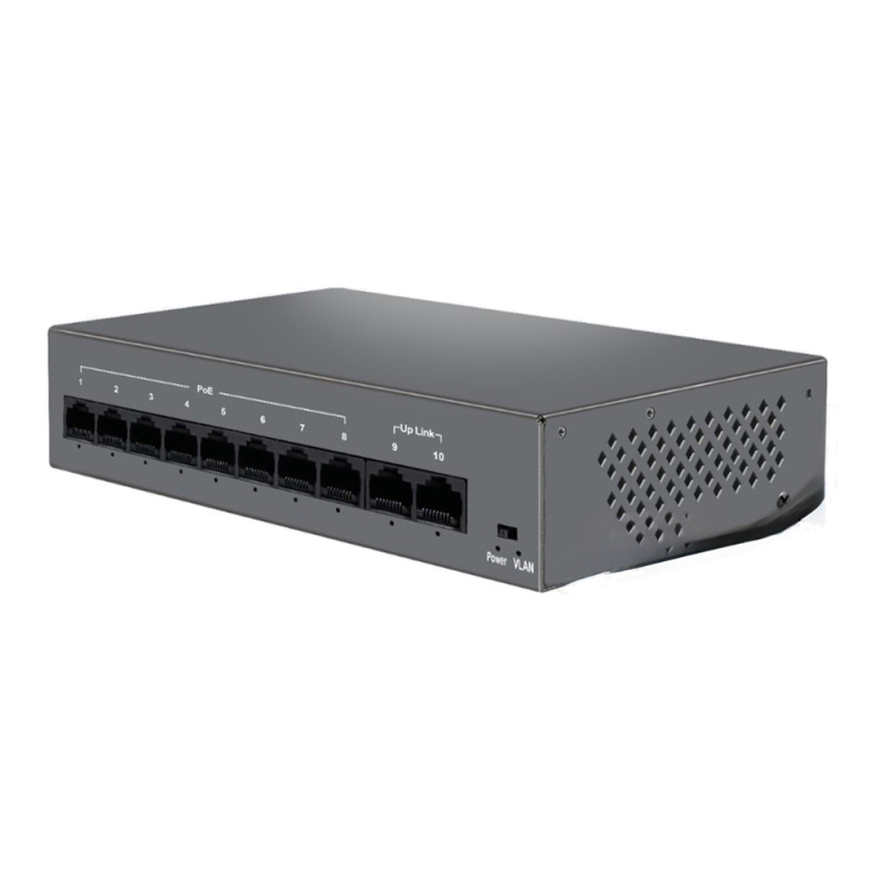 POE комутатор Hisource HF082-02 з 8 портами PoE