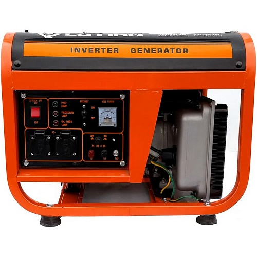 Інверторний бензиновий генератор LUTIAN LT4500I, 4,5KVA (3.5kW), однофазный, мотор LT170-F1 4-тактний, 1-циліндровий OHV, 220V, 50Hz, обьем 15л, ручной старт, 580x570x450 мм, 45кг