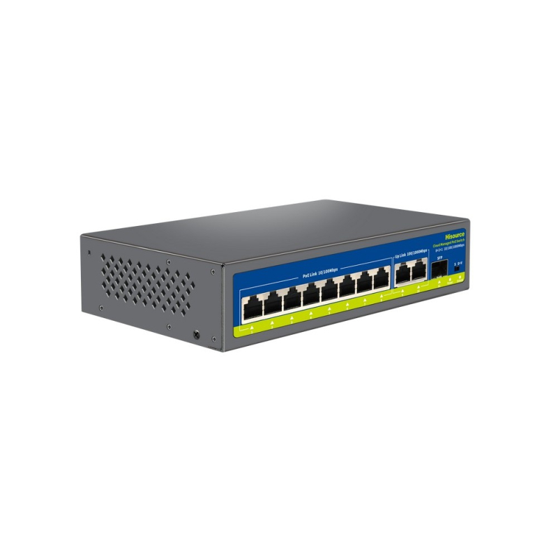 POE комутатор Hisource Hi-S21-8FP2G1S з 8 портами PoE