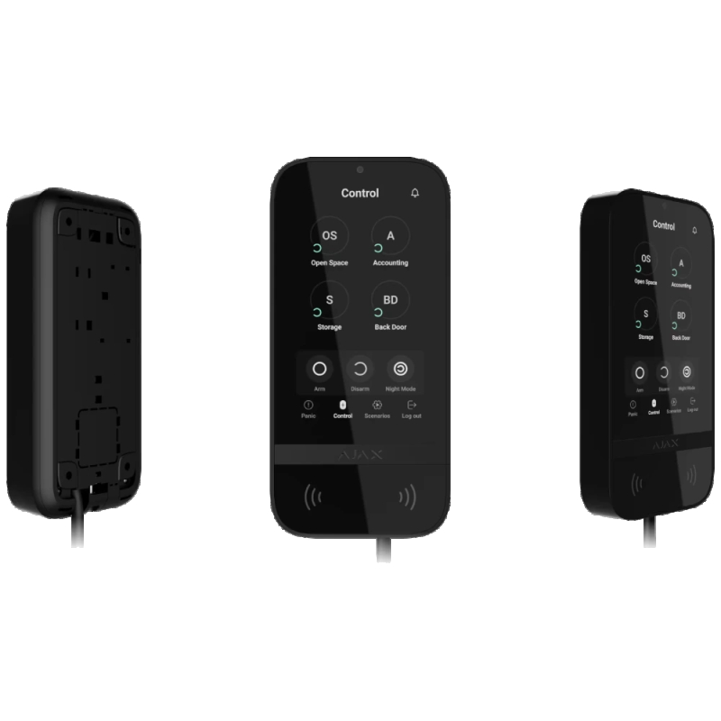 Клавіатура Ajax Superior KeyPad TouchScreen Fibra Black