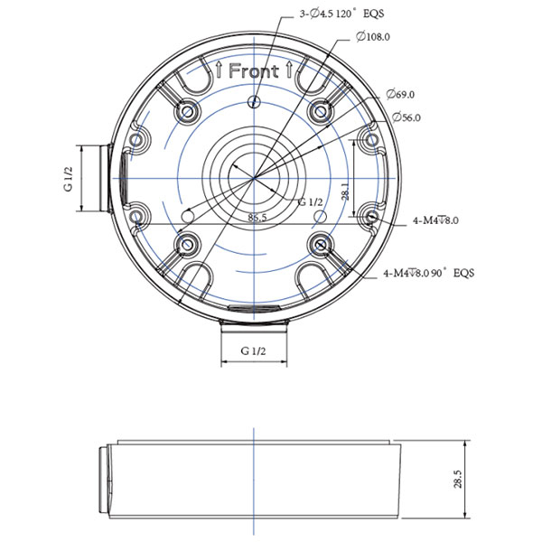Коробка монтажна Dahua DH-PFA139