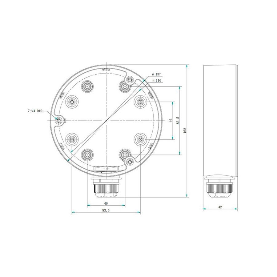 Коробка монтажна Hikvision DS-1280ZJ-DM21