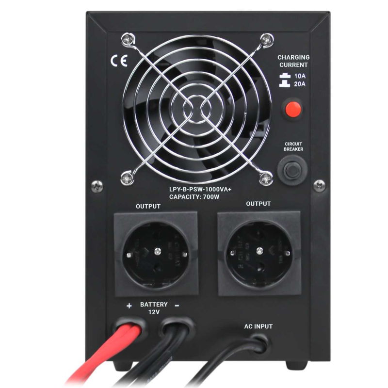 Джерело безперебійного живлення LogicPower UPS LPY-B-PSW-1000VA+ (700Вт)