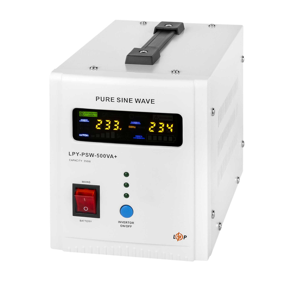 Джерело безперебійного живлення LogicPower UPS LPY-PSW-500VA+ (350Вт)