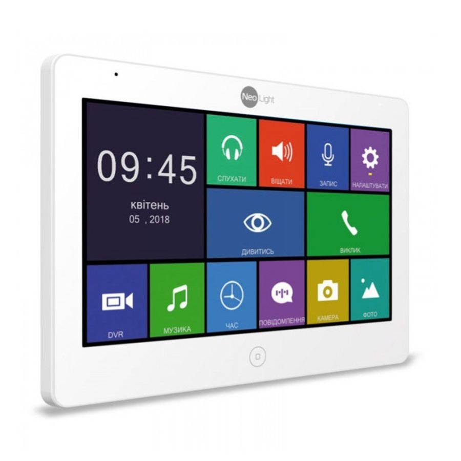 Відеодомофон Neolight Mezzo HD (by Balter) Touchscreen ємнісний White