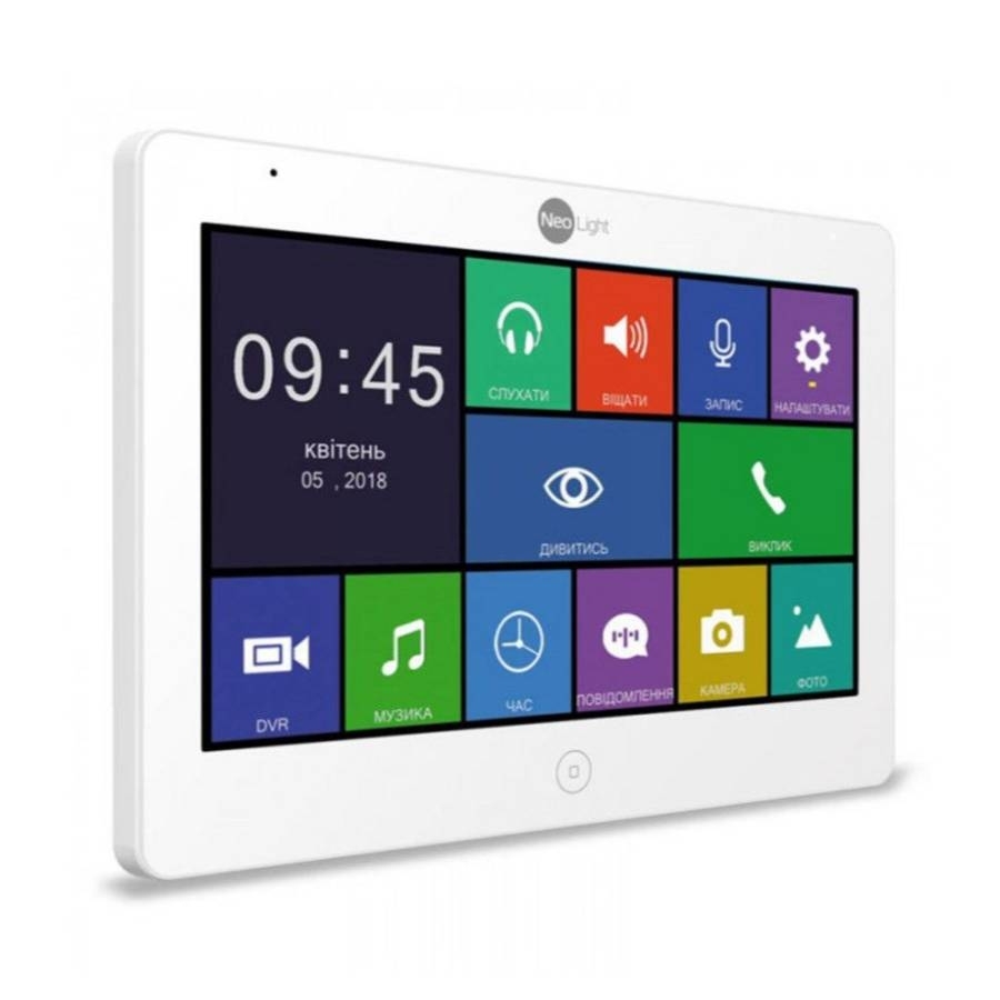 Відеодомофон Neolight Mezzo HD WF (by Balter) Touchscreen ємнісний White Wi-Fi