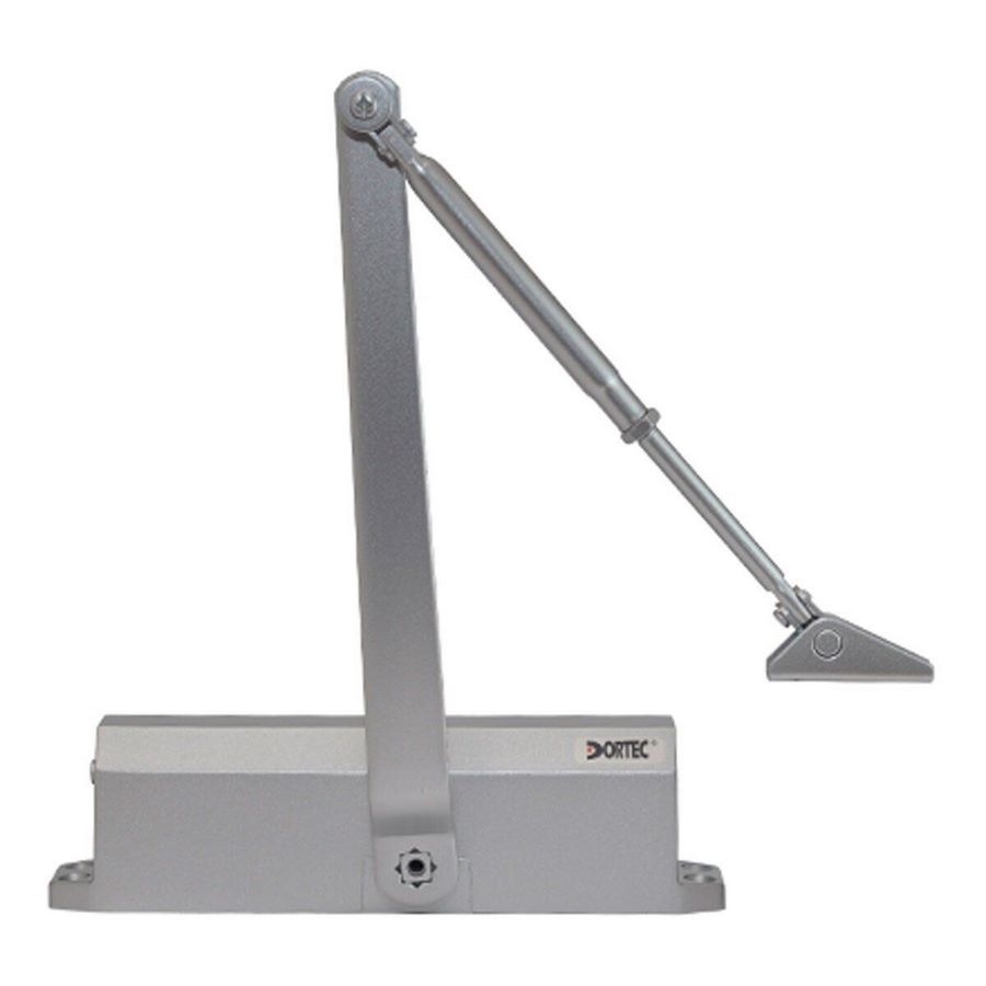 Дотягувач дверей Dortec DT-536H silver фіксація в відкр. положенні