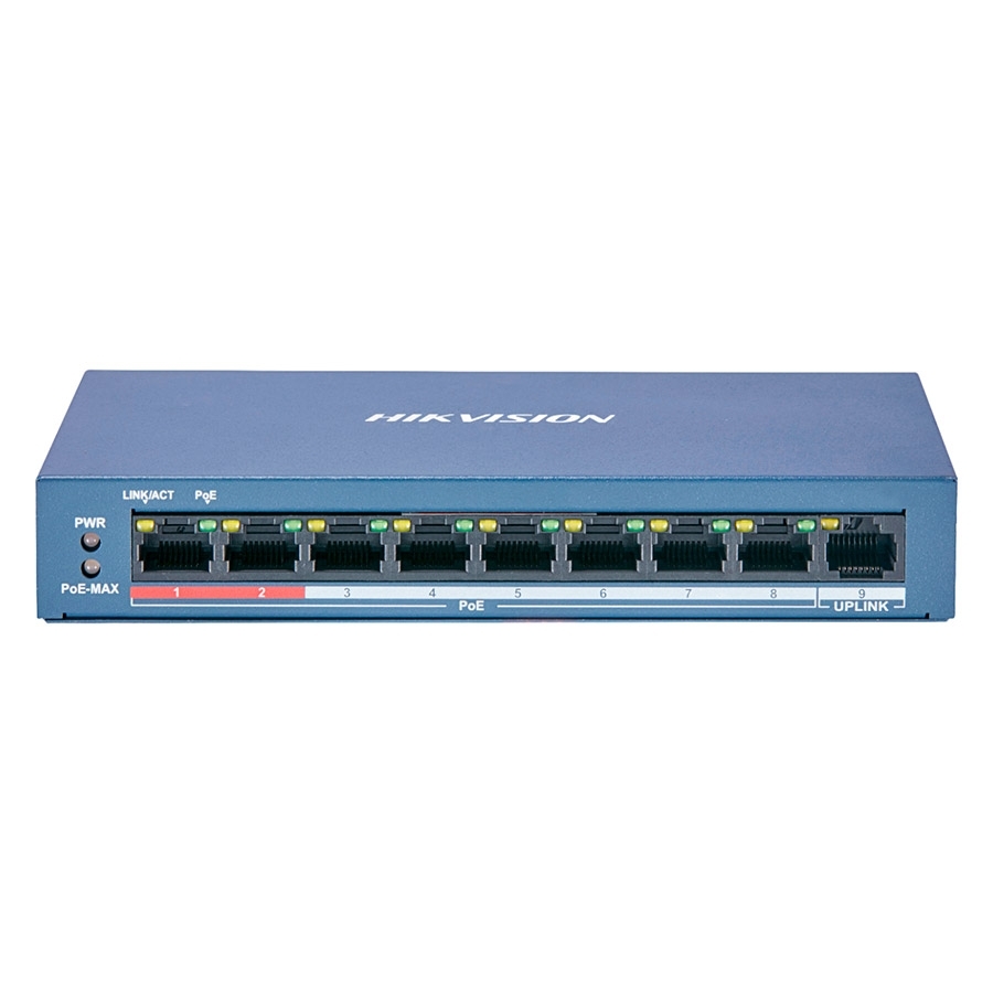 POE комутатор Hikvision DS-3E0109P-E/M(B)