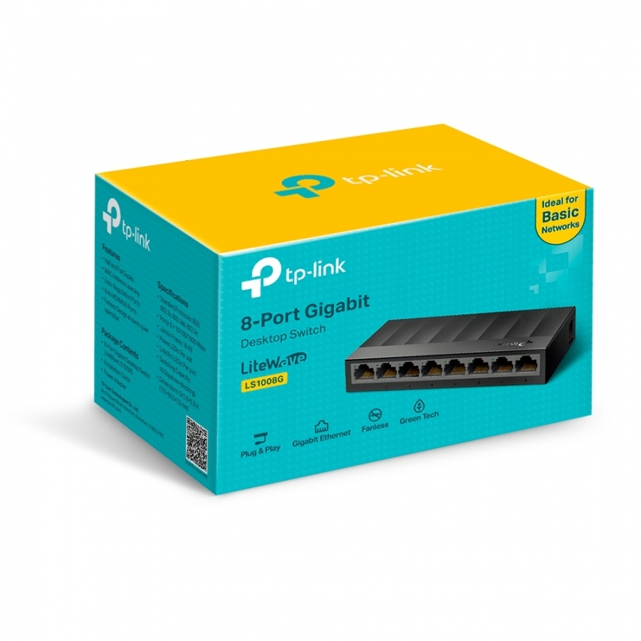 Некерований комутатор TP-Link LS1008G 1Gbit/s desktop 8-port