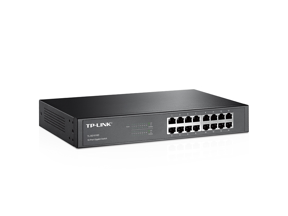 Некерований комутатор TP-Link TL-SG1016D 1Gbit/s rackmount 16-port