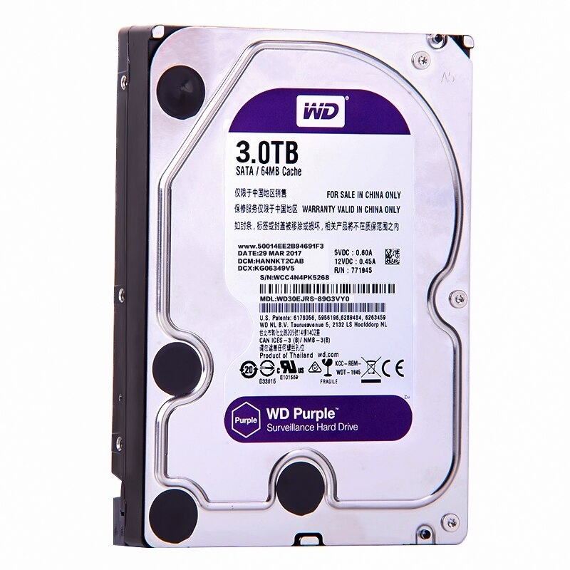HDD накопичувач Western Digital 3000Gb WD30EJRX (Purple)