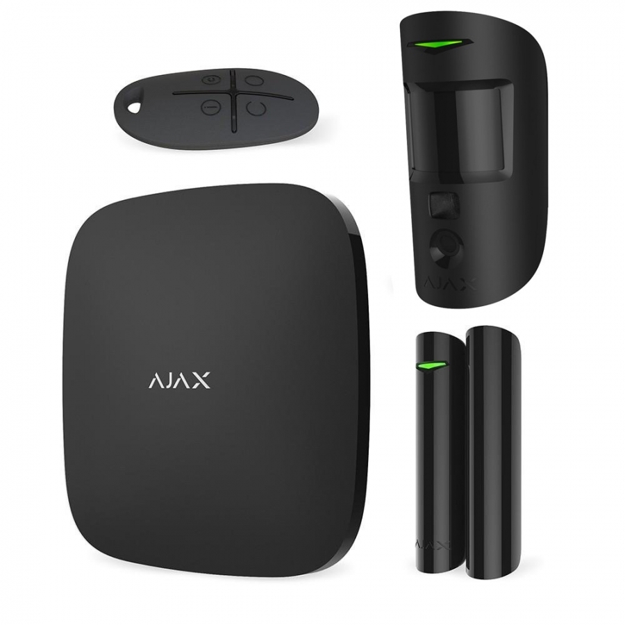 Комплект безпровідної сигналізації Ajax StarterKit Cam Plus чорний (black)
