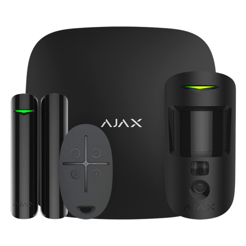 Комплект безпровідної сигналізації Ajax StarterKit Cam чорний (black)
